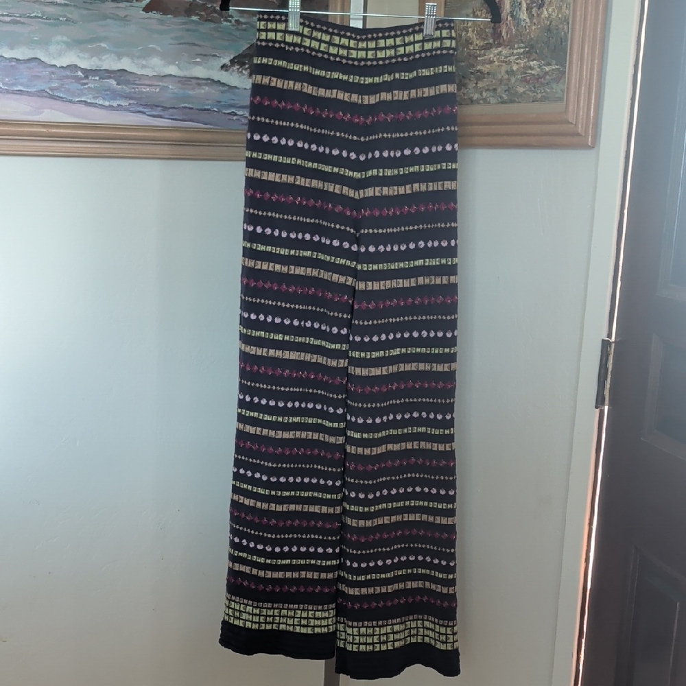 Missoni Striped Knit Pants in Blue and Multicolor